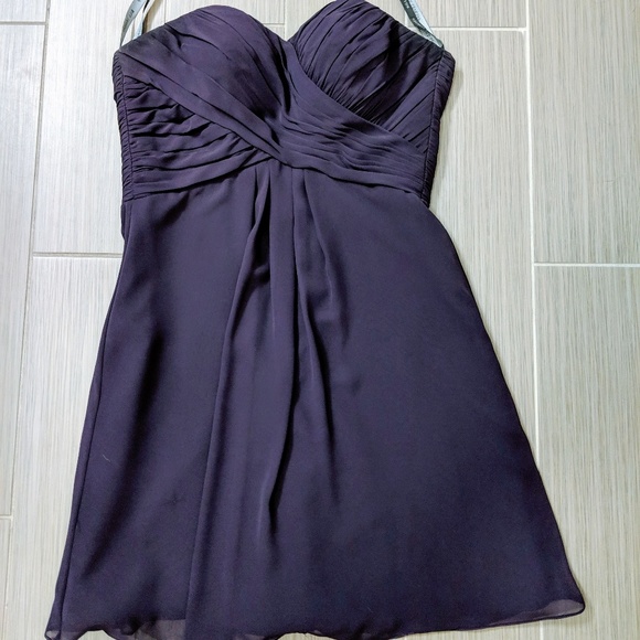 Bill Levkoff Dresses & Skirts - Bill Levkoff Plum Strapless Bridesmaids Dress